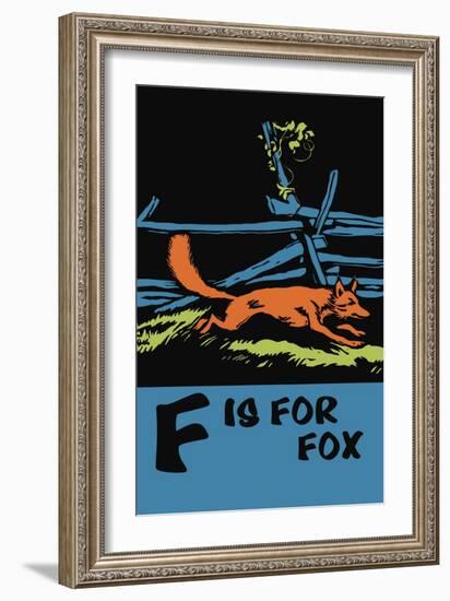 F is for Fox-Charles Buckles Falls-Framed Art Print