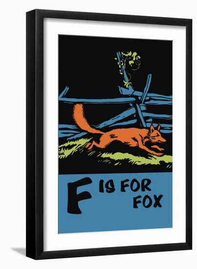 F is for Fox-Charles Buckles Falls-Framed Art Print