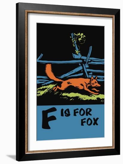 F is for Fox-Charles Buckles Falls-Framed Art Print