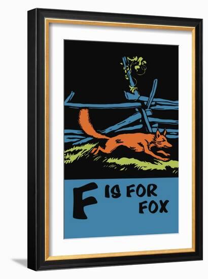 F is for Fox-Charles Buckles Falls-Framed Art Print