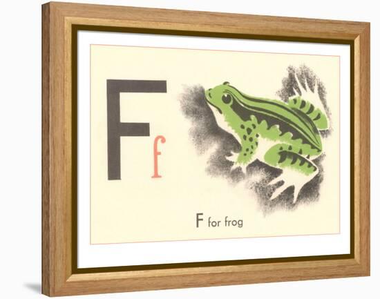 F is for Frog-null-Framed Stretched Canvas