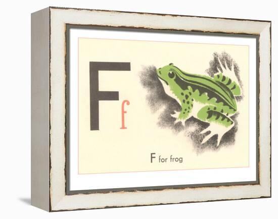 F is for Frog-null-Framed Stretched Canvas