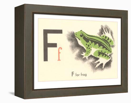 F is for Frog-null-Framed Stretched Canvas