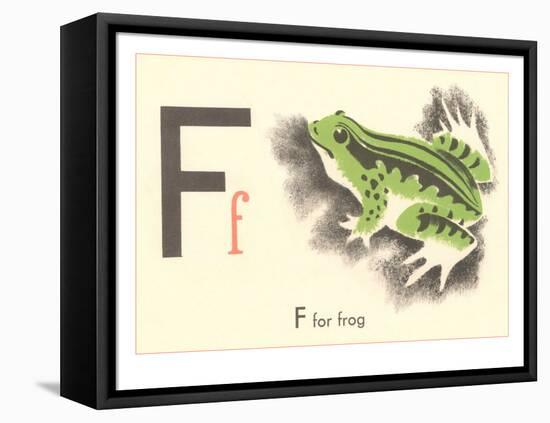 F is for Frog-null-Framed Stretched Canvas