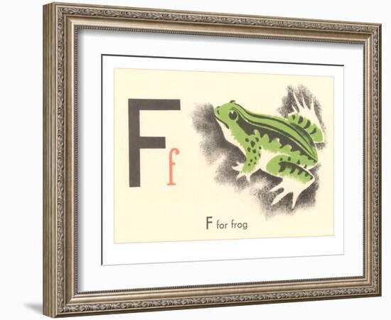 F is for Frog-null-Framed Art Print