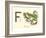 F is for Frog-null-Framed Art Print