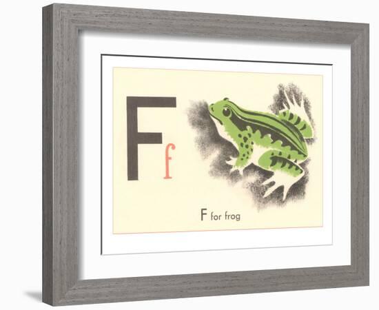 F is for Frog-null-Framed Art Print