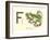 F is for Frog-null-Framed Art Print