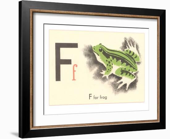 F is for Frog--Framed Art Print