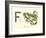 F is for Frog-null-Framed Art Print