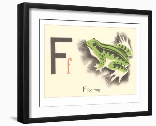 F is for Frog-null-Framed Art Print