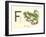 F is for Frog-null-Framed Art Print