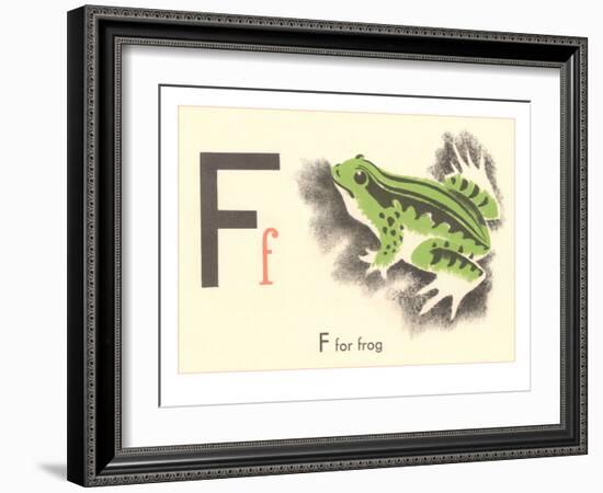 F is for Frog-null-Framed Art Print