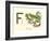 F is for Frog-null-Framed Art Print