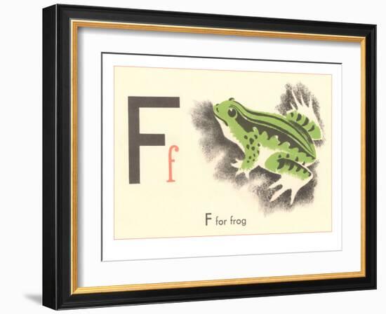 F is for Frog-null-Framed Art Print