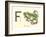 F is for Frog-null-Framed Art Print