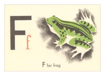 'F is for Frog' Art Print | Art.com