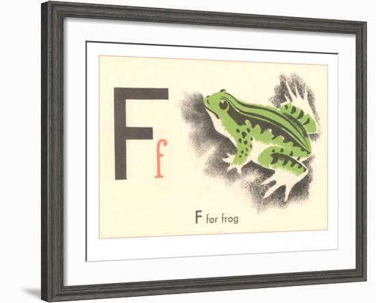 F is for Frog-null-Framed Art Print