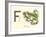 F is for Frog-null-Framed Art Print