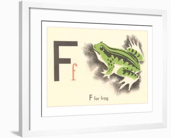 F is for Frog-null-Framed Art Print