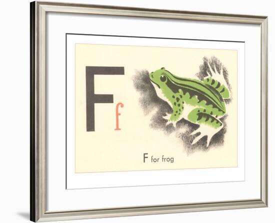 F is for Frog-null-Framed Art Print