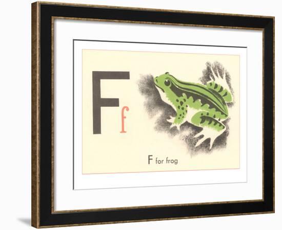 F is for Frog-null-Framed Art Print