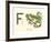 F is for Frog-null-Framed Art Print