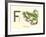 F is for Frog-null-Framed Art Print