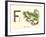 F is for Frog-null-Framed Art Print