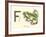 F is for Frog-null-Framed Art Print