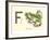 F is for Frog-null-Framed Art Print