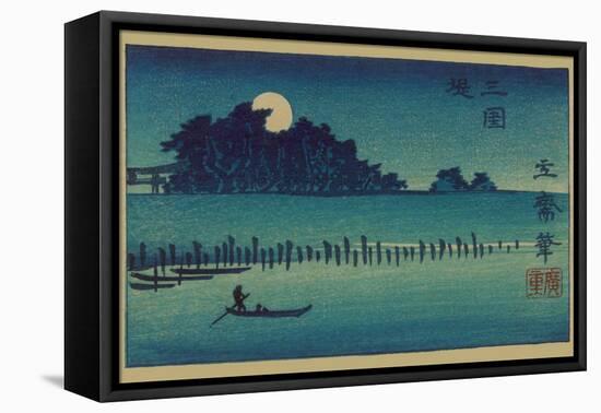 F?keiga-Ando Hiroshige-Framed Stretched Canvas