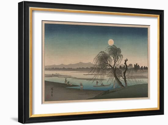 F?keiga-Ando Hiroshige-Framed Art Print