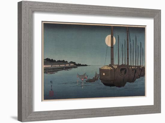 F?keiga-Ando Hiroshige-Framed Art Print