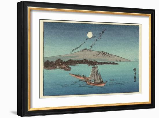 F?keiga-Ando Hiroshige-Framed Art Print