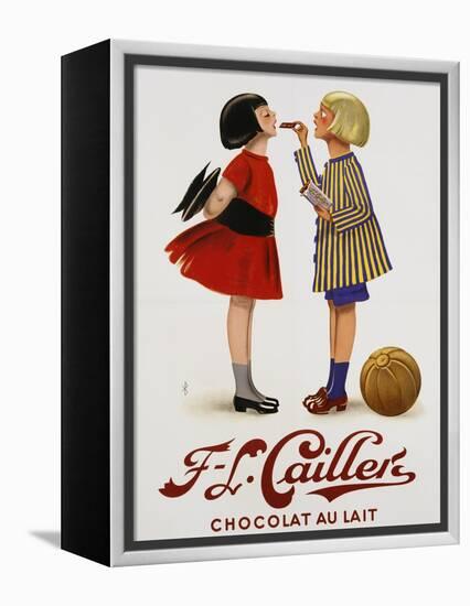 F-L Cailler's Chocolat Au Lait Chocolate Advertisement Poster-null-Framed Premier Image Canvas