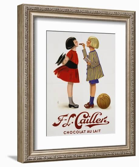 F-L Cailler's Chocolat Au Lait Chocolate Advertisement Poster-null-Framed Giclee Print