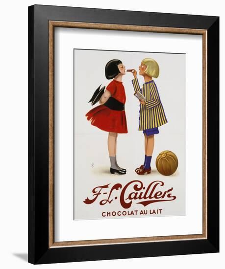 F-L Cailler's Chocolat Au Lait Chocolate Advertisement Poster-null-Framed Giclee Print