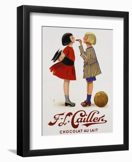 F-L Cailler's Chocolat Au Lait Chocolate Advertisement Poster-null-Framed Giclee Print