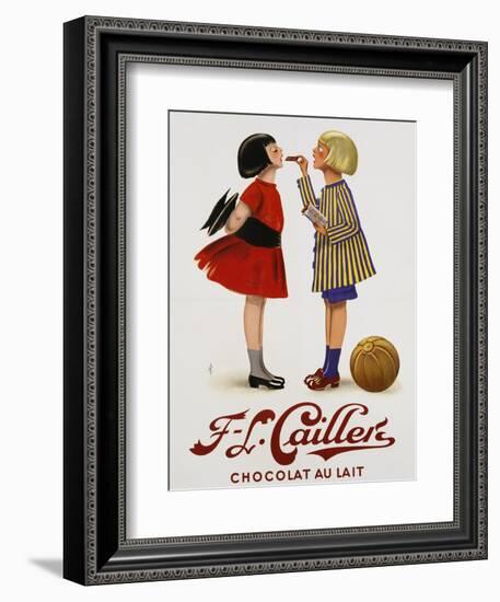 F-L Cailler's Chocolat Au Lait Chocolate Advertisement Poster-null-Framed Giclee Print