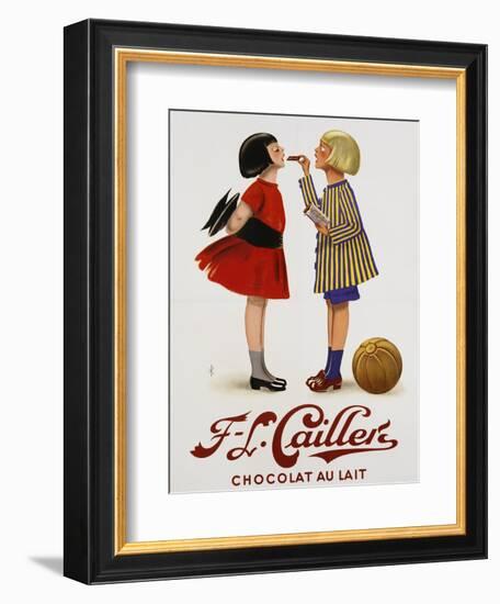 F-L Cailler's Chocolat Au Lait Chocolate Advertisement Poster-null-Framed Giclee Print