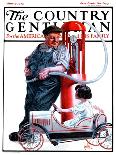 "Pedal Car at Gas Pump," Country Gentleman Cover, June 9, 1923-F. Lowenheim-Giclee Print