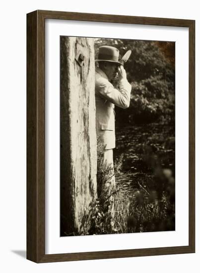 F. R. Rowley, Esq., with a Camera, Early 20th Century-null-Framed Photographic Print