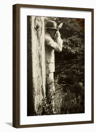F. R. Rowley, Esq., with a Camera, Early 20th Century-null-Framed Photographic Print