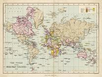 World Map Showing the European Colonies-F.s. Weller-Art Print