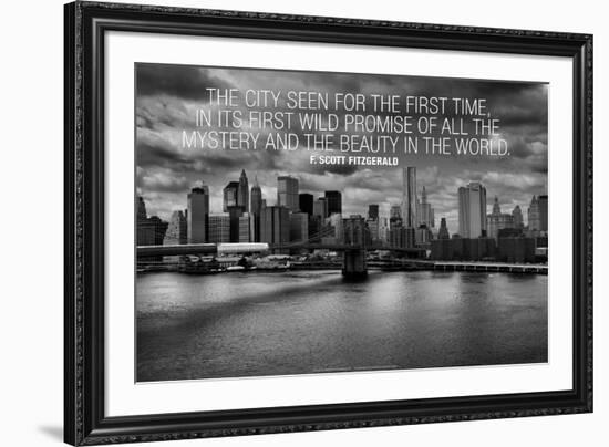F. Scott Fitzgerald New York Quote Poster-null-Framed Photo