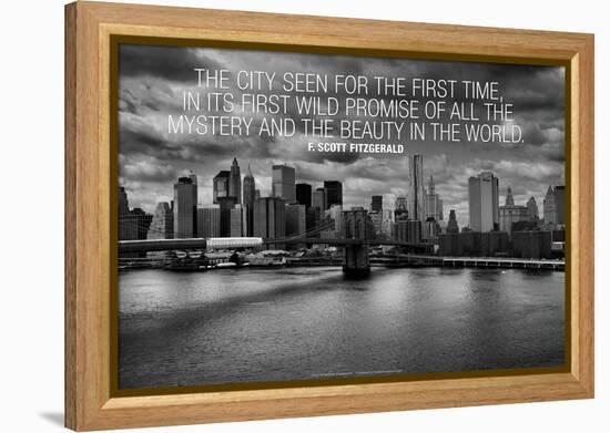 F. Scott Fitzgerald New York Quote-null-Framed Stretched Canvas