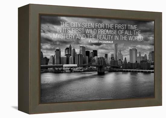 F. Scott Fitzgerald New York Quote-null-Framed Stretched Canvas