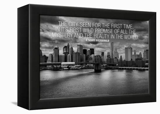 F. Scott Fitzgerald New York Quote-null-Framed Stretched Canvas