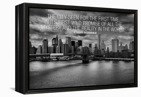 F. Scott Fitzgerald New York Quote-null-Framed Stretched Canvas